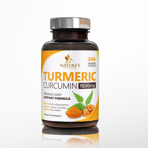 Nature's Nutrition needs a "beautiful label" for its Turmeric Extract bottle Design by DesignSBS