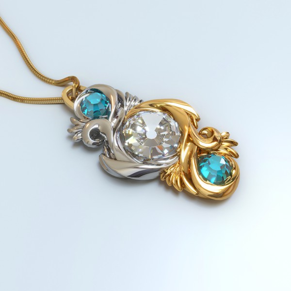 Necklace concept of dad and daughter