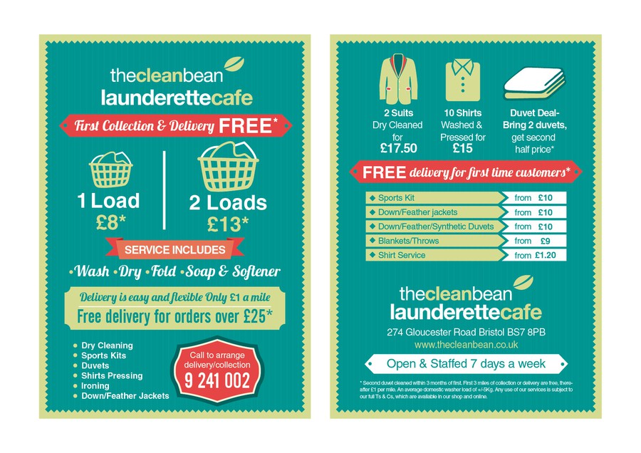 Flyer Design For Our New Laundry Delivery Service To Promote Our