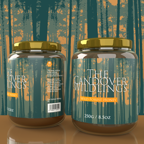 The Bees Need You! Wild Forest Honey Label Design. Design by francesco nardo