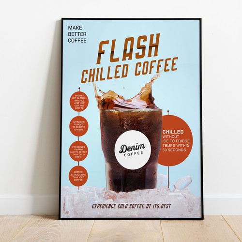 Design a poster to help us introduce flash chilled coffee! Design by Creativity symbol