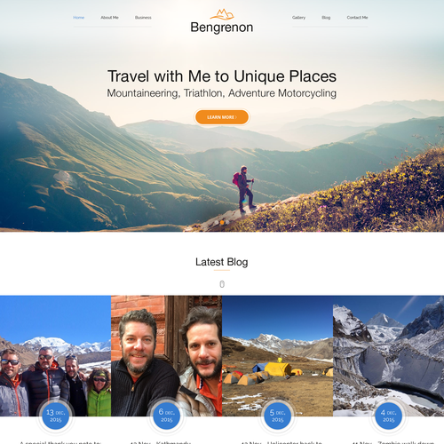 "design a personal website to host an adventure travel blog, profile and business redirection" winning Other web or app design by Simplywebs99