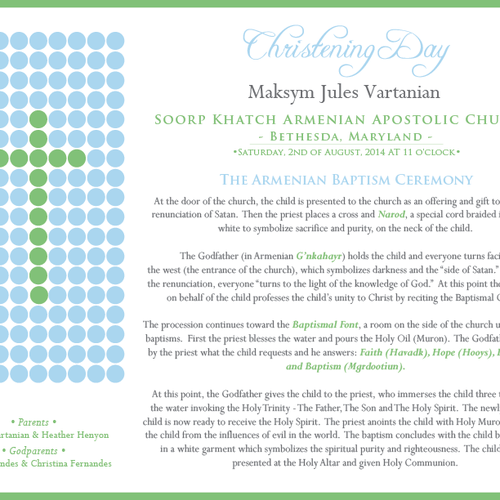 recreate a Christening flyer Design by Alex986