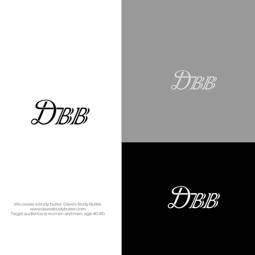 Perfect logo design for Dave's Body Butter (DBB) - Make your Body Butta! Design by malmuStudio