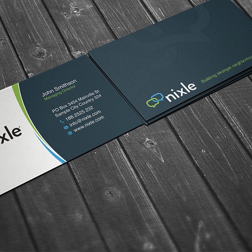 Business card based on logo for largest neighborhood network website in the US Design by conceptu