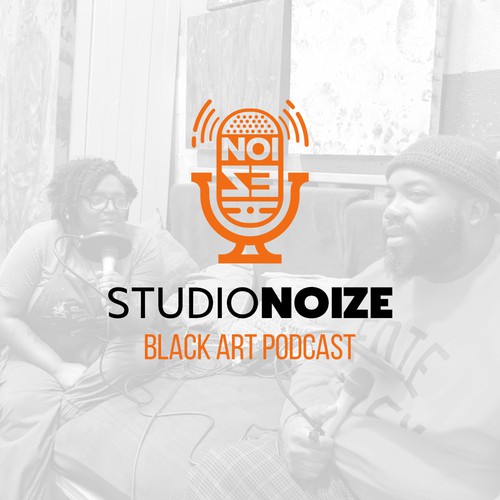 Podcast logo for Black art podcast-ontwerp door nomaden.studio