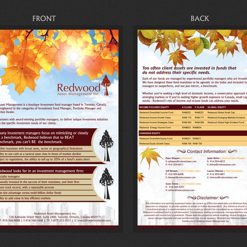 Designs | Create The Next Brochure Design For Redwood Asset Management ...