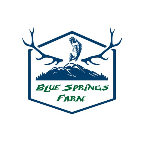 Logo for our Der hunting and bass fishing recreational farm Design by imtishaal