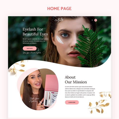 Branded Beauty needs a 2page web design Shopify theme Design réalisé par Designer's Spot