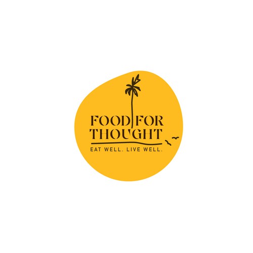 Fresh, Playful Island-Inspired Logo for Food For Thought – Organic Café & Market in the Florida Keys Design by m210297