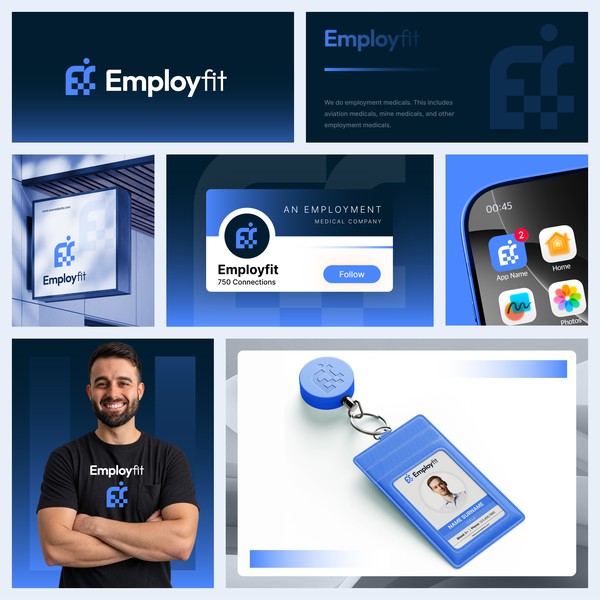 EF Medical – Occupational & Employment Medical Logo Design