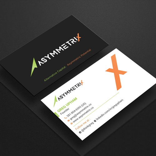 Design a cool, edgey but sophisticated business card for an alternative investment firm. Design von prosenjit_P