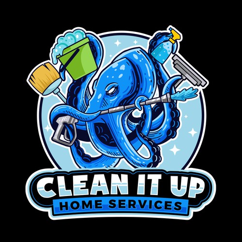 Bold eye catching logo for cleaning business Design by Ovidius ;