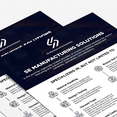 Clean single page line card for potential customers Design by Alphabet ♥