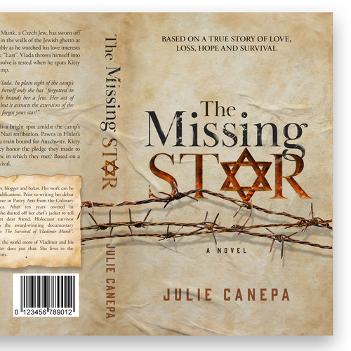 Eye-catching, genre recognizable book cover for true Holocaust love story Design by coverdesignerpro