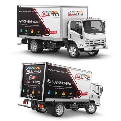 Design New vehicle Wrap for a Restoration truck por sherif amin