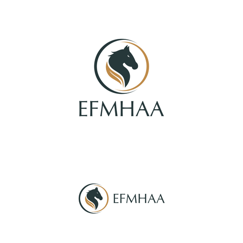 Create a logo where mental health meets horses for EFMHAA Logo design