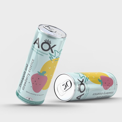 Flavoured sparkling water packaging design Design by Moi_Designers