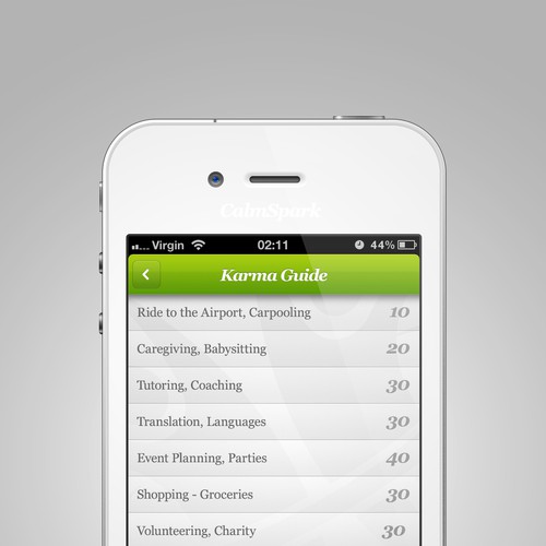 mobile app design required デザイン by CalmSpark App Design