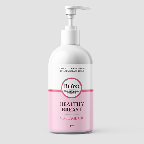 Diseño de design a classy, bold healthy breast massage oil label de ilonaGi