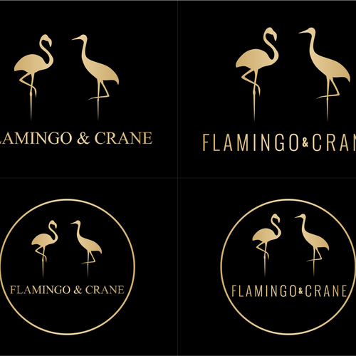 Flamingo & Crane Design by CostinLogopus