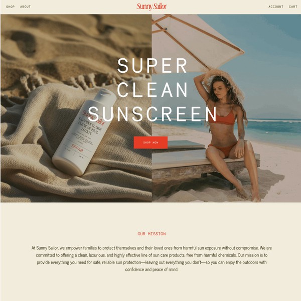 Minimalist Design for a Summer Skincare Brand