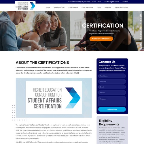 Visually appealing yet impactful certification promotion website Design by Jasmin_A (AMPLE)