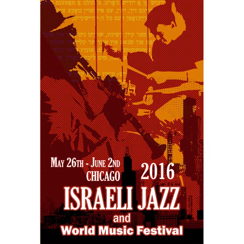 Israeli Jazz and World Music Festival Ontwerp door krlegend