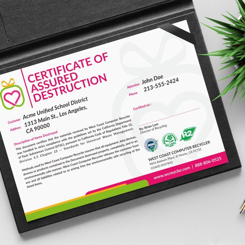 Please recreate the certificate Design by abdzgn