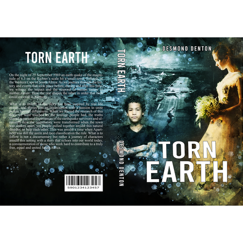 Dramatic book poster for an epic historical inspired earthquake tale (1969 TULBAGH SOUTH AFRICA) Design by H-Izz Design