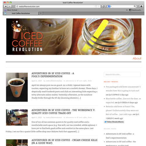 New logo for Iced Coffee Revolution Design by WilmoTheCat