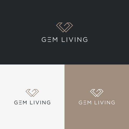 Geometrical, minimalist, modern brand design for Gem Living Design by bobbee_