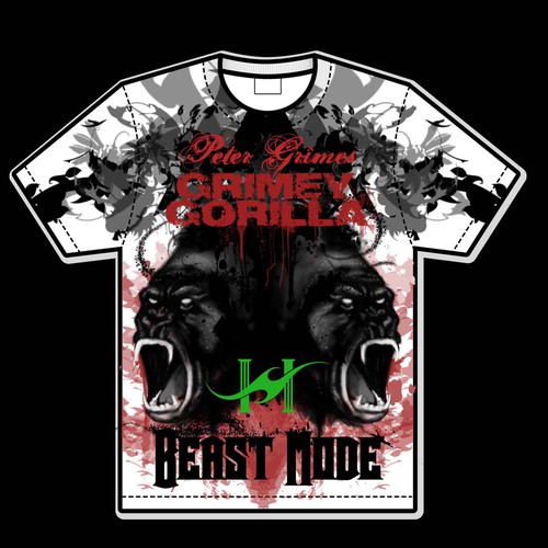 MMA Fighter Tshirt For Grimey Gorilla Design by Korma
