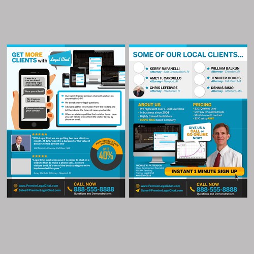 Eye grabbing flyer to promote live chat services. Design by arnhival