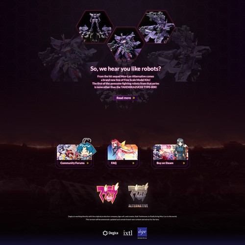 Create a Homepage Design for Japanese Visual Novel Muv-Luv! Design by Floating Baron