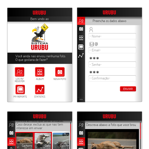 Sistema Urubu (Vulture System) Android Mobile App Design required Design réalisé par Irun S