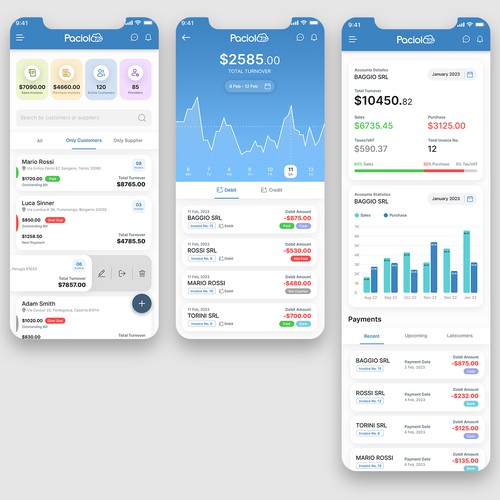 accounting application mobile Design by sandy#ogma