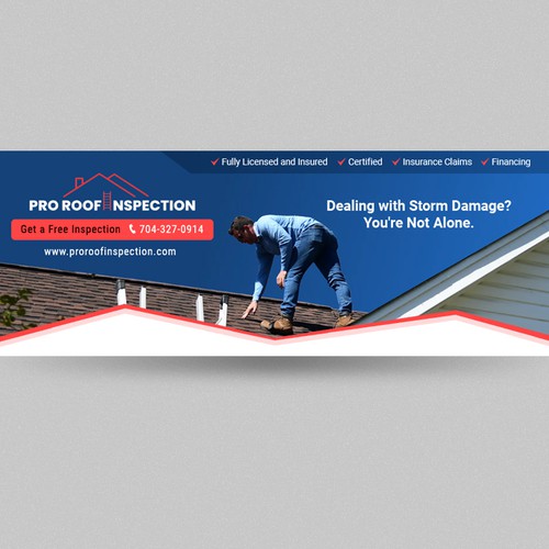 "Pro Roof Inspection page to catch leads" winning PowerPoint template