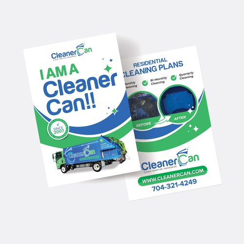 コンペ「Trash Can Cleaning Business Flyer」のデザイン by vcreativecloudさん 