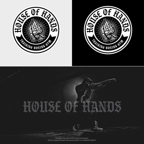 House Of Hands boxing gym logo design Design by SEVEN 7