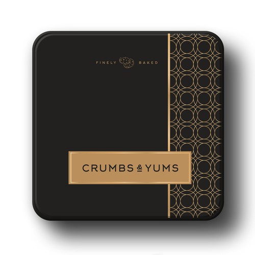 crums and yums cookie tin Design by intanamir