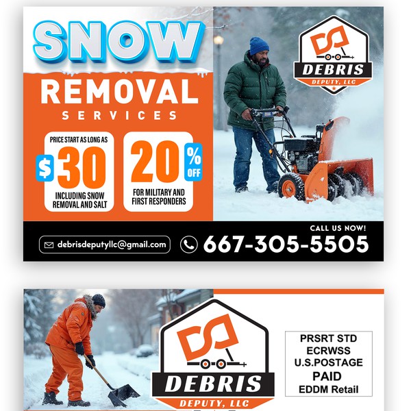 Design by X Dragon titled "SNOW REMOVAL FLYER"