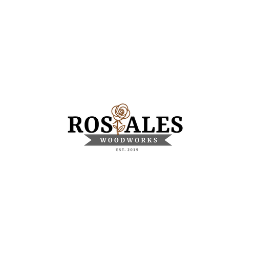 Rose - Outline - Wordmark Logo Design by Sam.D