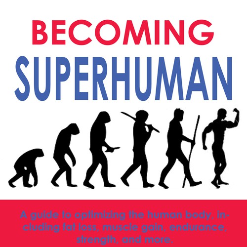 "Becoming Superhuman" Book Cover Diseño de neilpcohen