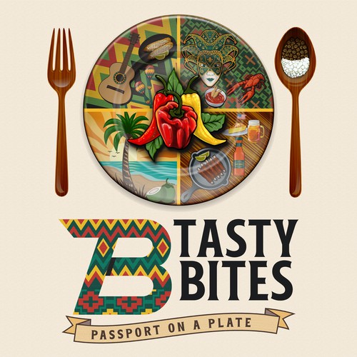 Design a Bold, Soulful Logo for Tasty Bites – Caribbean Meets Southern Comfort Design by HUSN ®️
