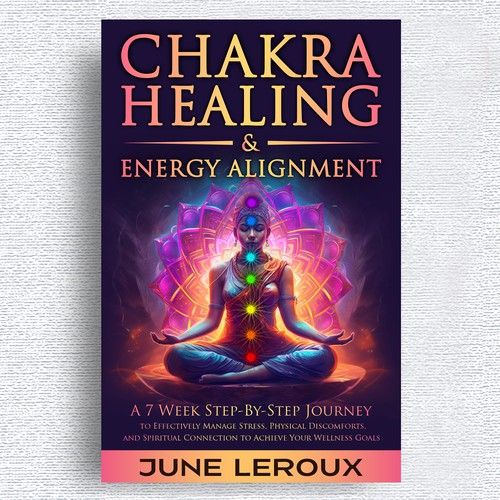 Super colorful chakra alignment book with unique designs Design by Designtrig