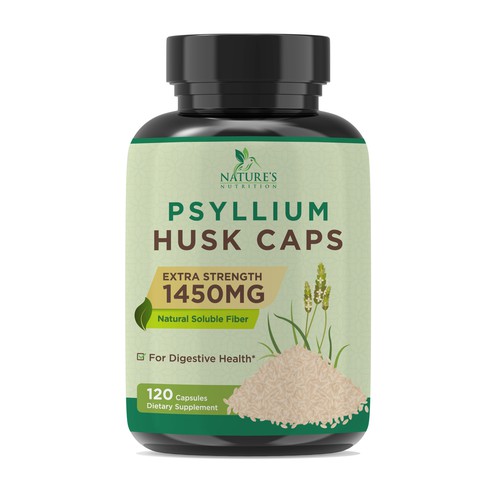 Natural Psyllium Husk Capsules Design needed for Nature's Nutrition Design by EsoWorld