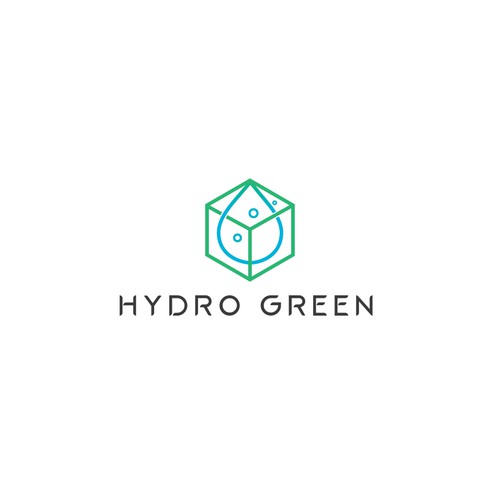 Sleek bold logo for hydroseeding company water droplet/grass Design by fourtunedesign