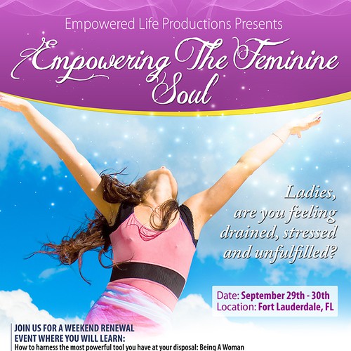 New postcard or flyer wanted for Empowering the Feminine Soul デザイン by digitalmartin