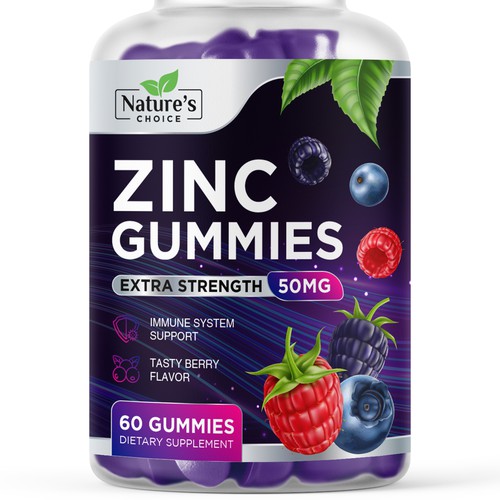 Tasty Zinc Gummies design needed for Nature's Choice Ontwerp door Graphic4you